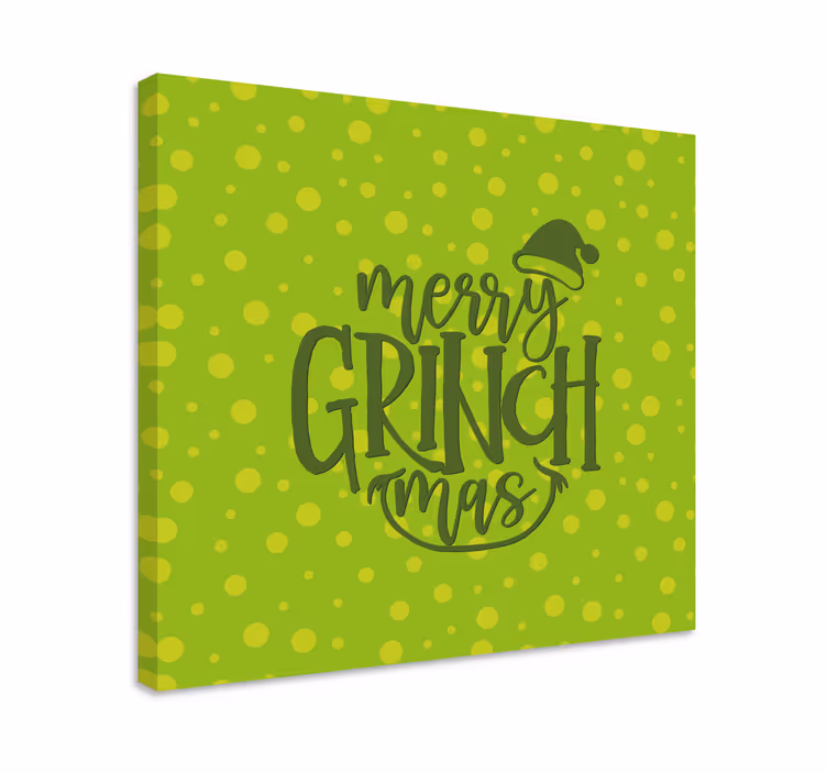Merry grinchmas original design Lerretsbilde jul - Tenstickers