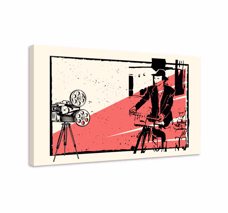 Blomster lerretsbilde klassisk filmscene - Tenstickers