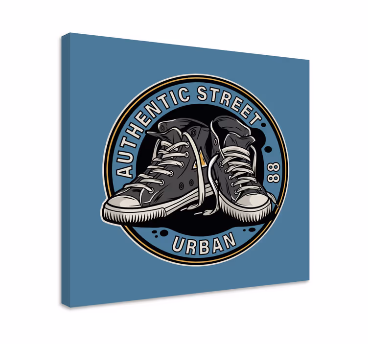 80s converse sko illustrasjon lerretsbilde vintage - Tenstickers