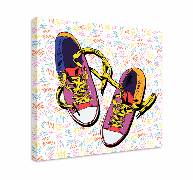 Lerretsbilde superhelter fargerikt sneakersdesign - Tenstickers