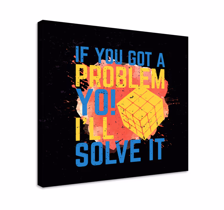 Lerretsbilde sagn rubiks kube sitat - Tenstickers