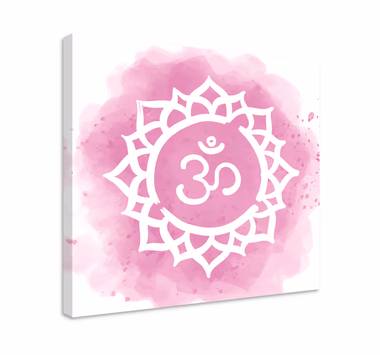 Vakker krone chakra symbol lerretsbilde moderne - Tenstickers