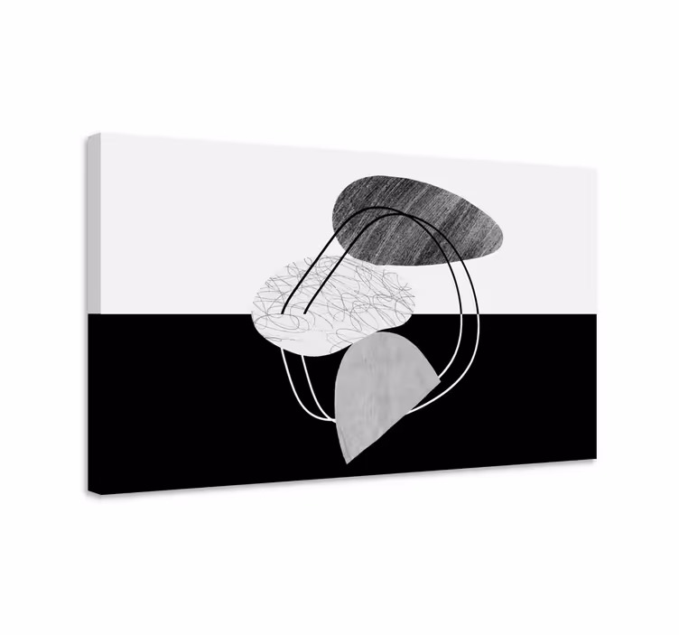 Abstrakte lerretsbilder geometriske former fusjon - Tenstickers