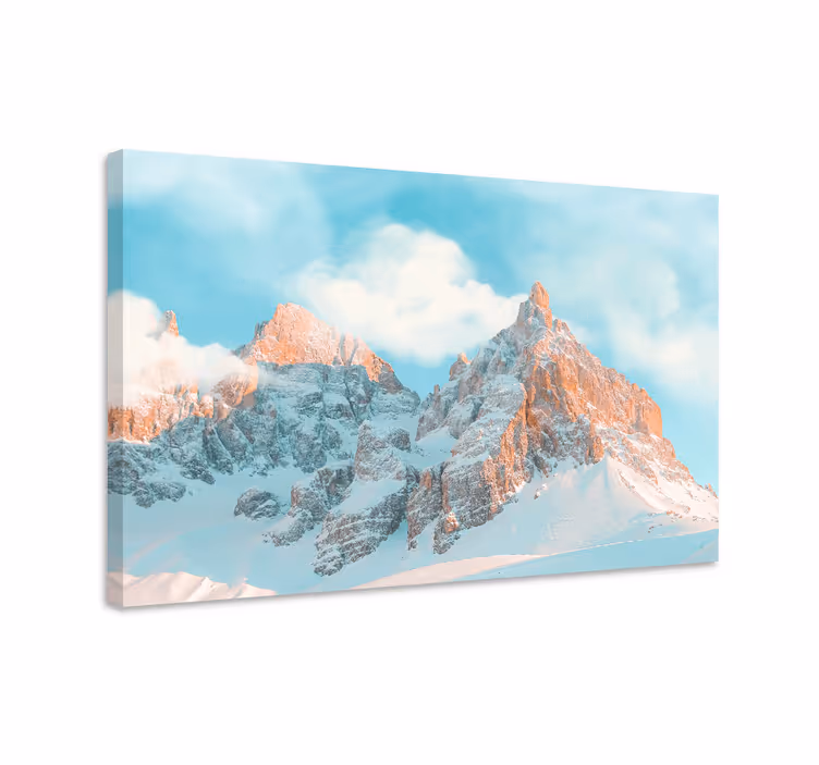 Landskaps lerretsbilde majestetiske fjelltopper - Tenstickers