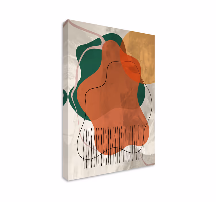 Abstrakt collage kunstverk lerretsbilde kunst - Tenstickers