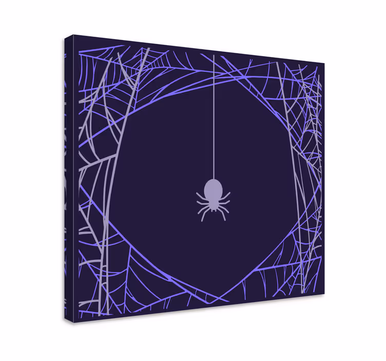 Spider web focus lerretsbilde tekster - Tenstickers