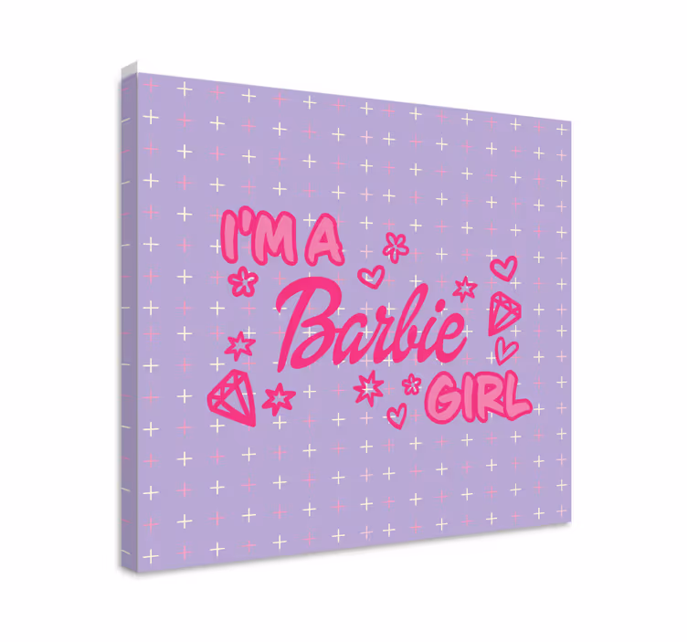 Lerretsbilde ungdom barbie-jente sitat - Tenstickers