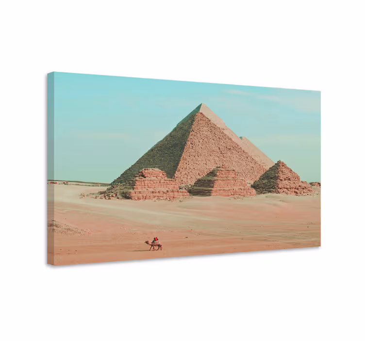Pyramider i giza byer lerretsbilde - Tenstickers