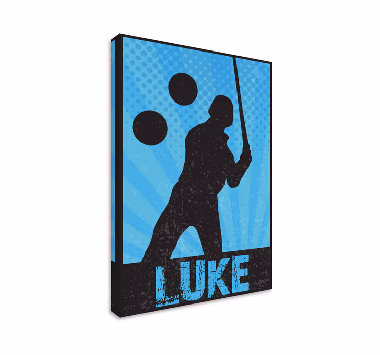 Sport lerretsbilde dynamisk atlet silhuett - Tenstickers