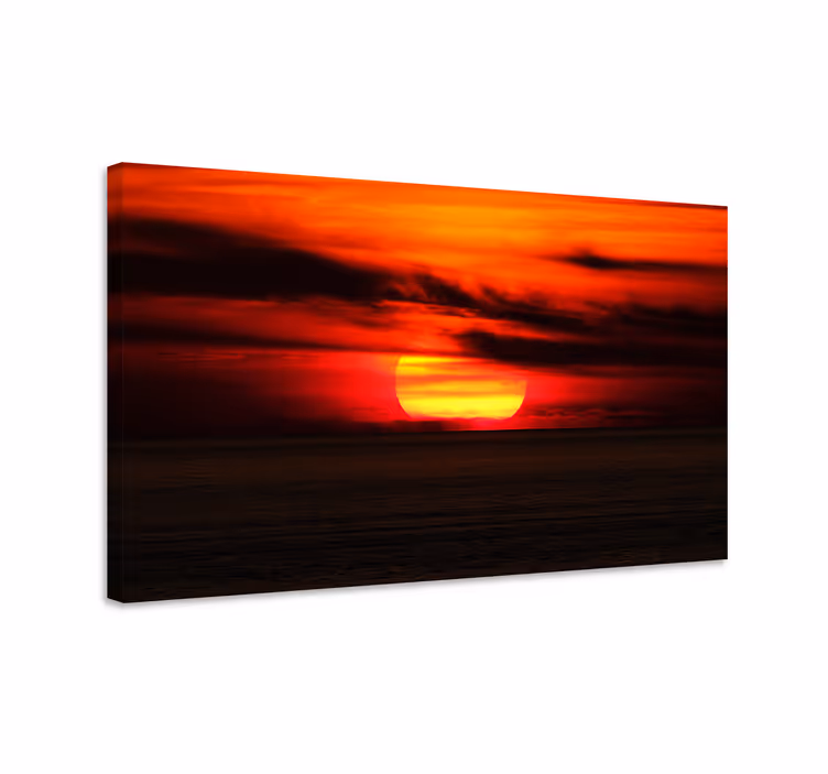 Landskaps lerretsbilde med fantastisk solnedgang - Tenstickers