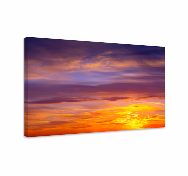 Landskaps lerretsbilde majestetisk solnedgang - Tenstickers