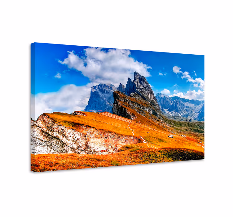 Landskaps lerretsbilde majestiske fjellkjeder - Tenstickers