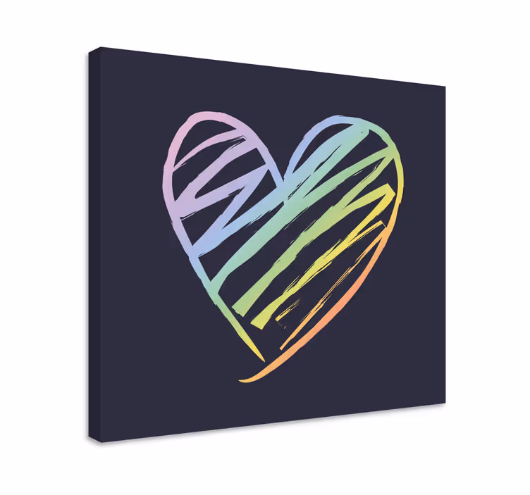 Lerretsbilde sagn hjerte skisse - Tenstickers