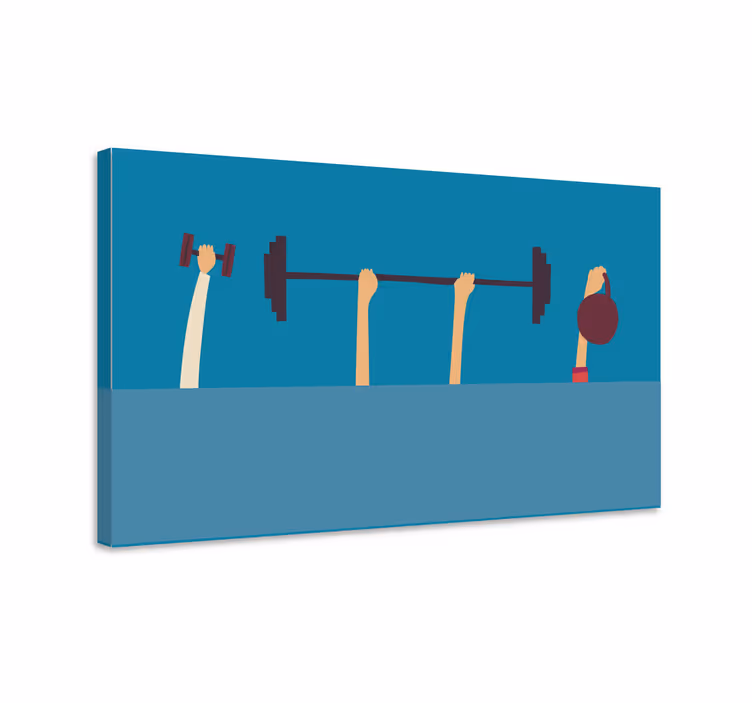 Sport lerretsbilde treningsutstyr hender - Tenstickers