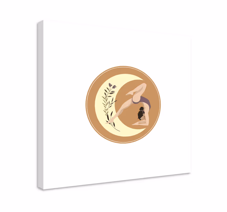 Lerretsbilde spedbarn yoga posisjon ro - Tenstickers