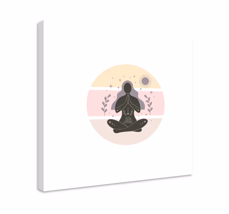 Buddha lerretsbilder med meditasjonsstilling - Tenstickers