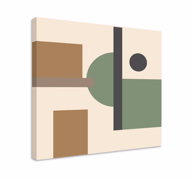 Lerretsbilde moderne konseptuelle geometriske former - Tenstickers