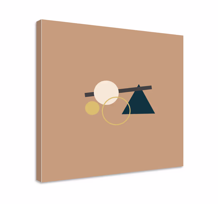 Geometriske lerretsbilde balanserte elementer - Tenstickers