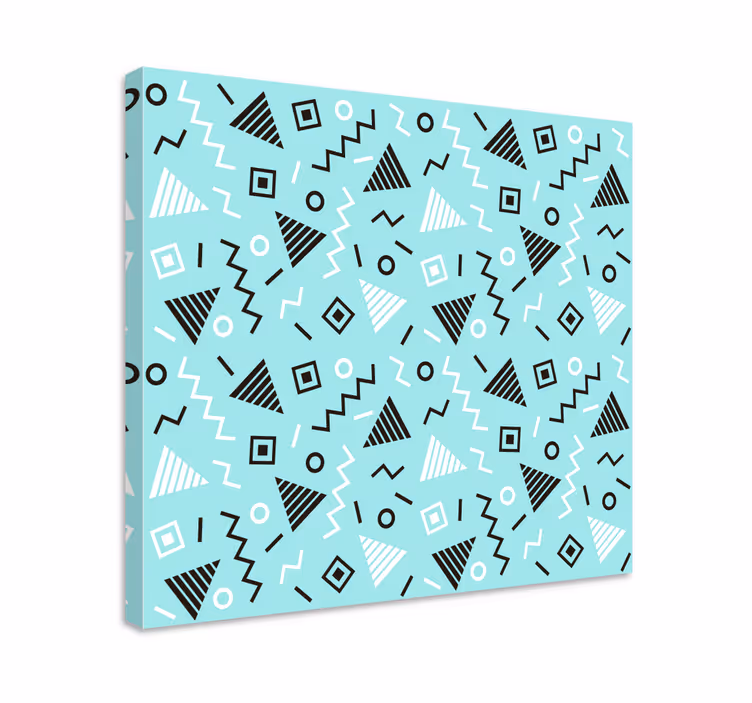 Dynamisk mønsterdesign geometriske lerretsbilde - Tenstickers