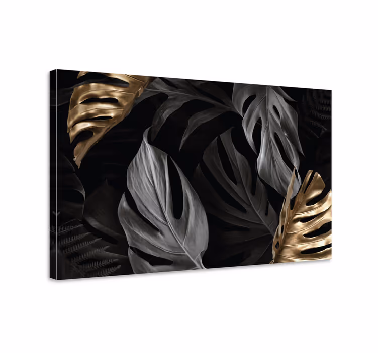Elegante tropiske blader Lerretsbilde planter - Tenstickers