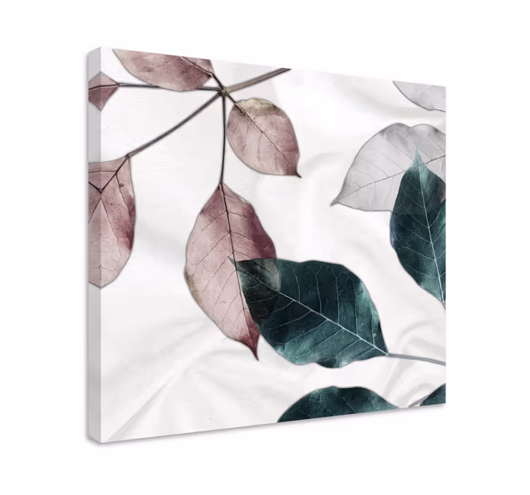 Blomst lerretsbilde elegant bladarrangement - Tenstickers