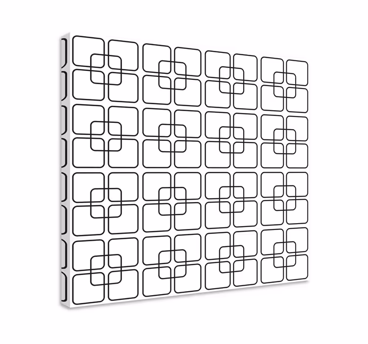 Geometriske lerretsbilde med intrikat kvadratmønster - Tenstickers
