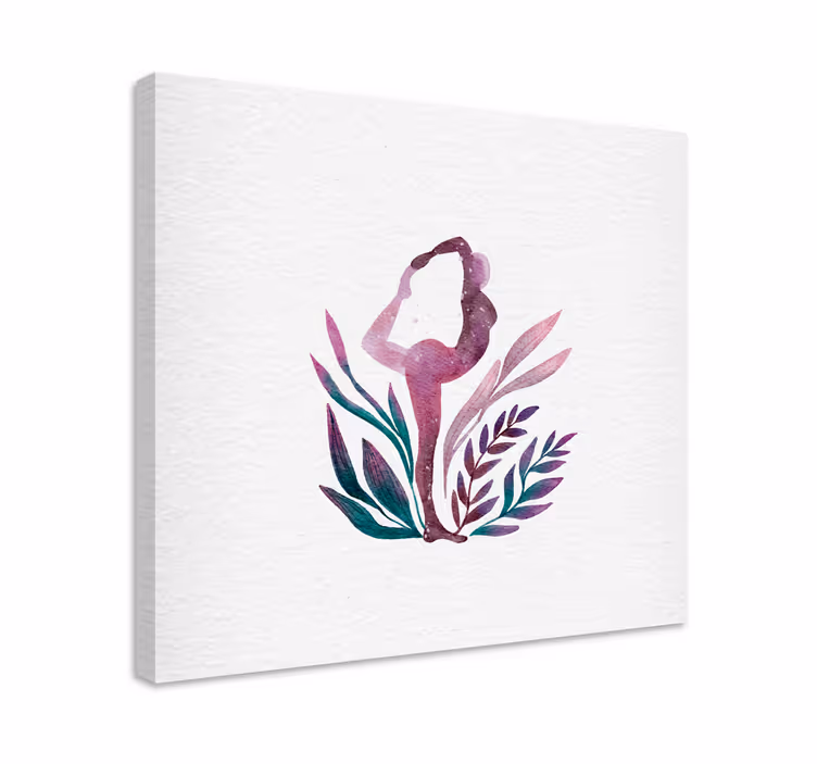 Dansere lerretsbilde graceful ballet silhouette - Tenstickers