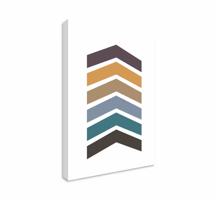 Jordfarger arrow nordisk design lerretsbilde stue - Tenstickers