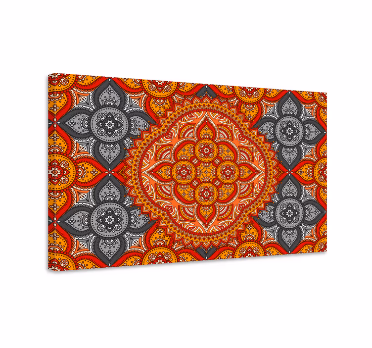 Lerretsbilde mandala intrikate blomsterdesign - Tenstickers