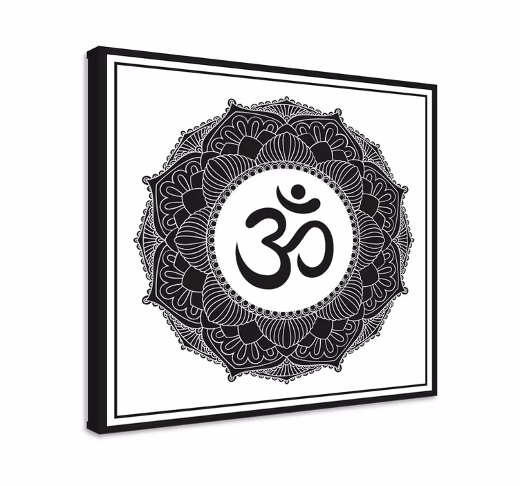 Mandala med ohm-symbol Lerretsbilde Mandala - Tenstickers