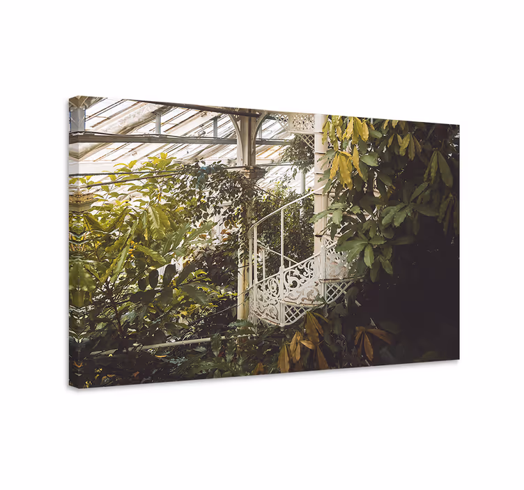 Cottagecore botanisk lerretsbilde landskap - Tenstickers