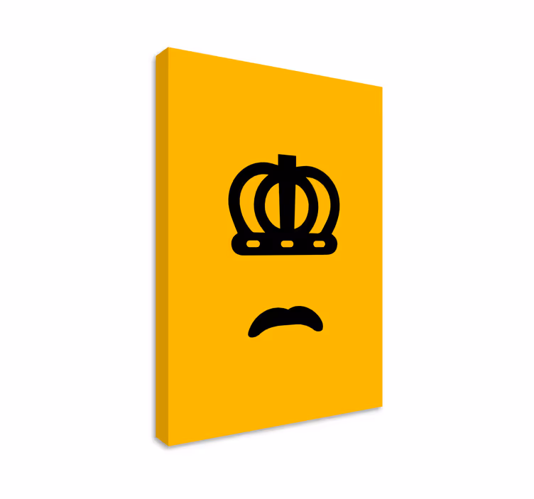 Abstrakte lerretsbilder med krone ansikt emblem - Tenstickers