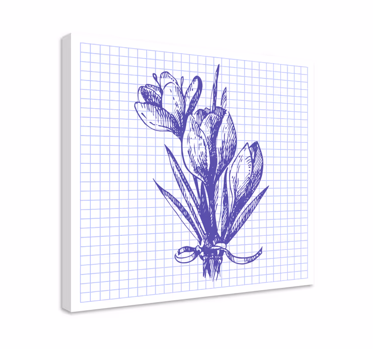 Levende blomsterarrangement blomst lerretsbilde - Tenstickers