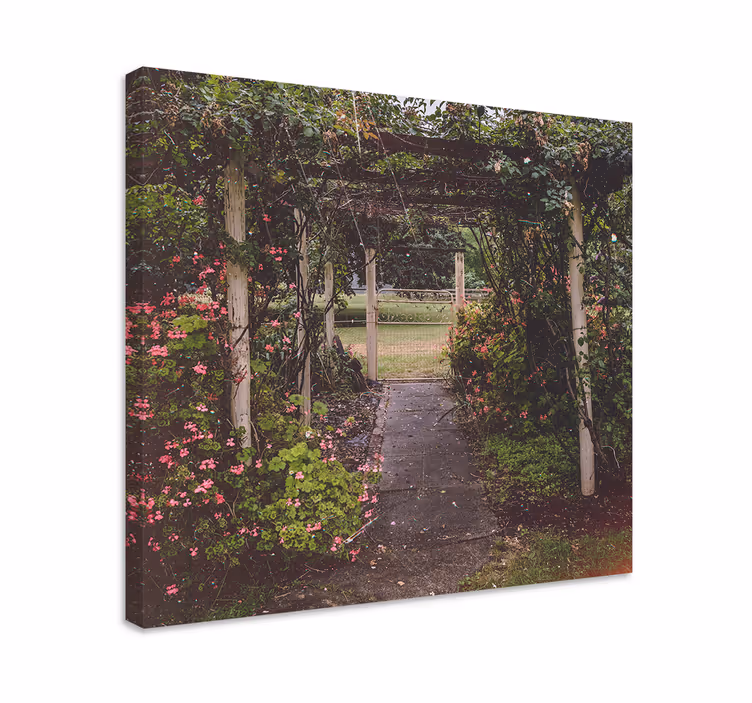 Blomsterhagesti blomst lerretsbilde - Tenstickers