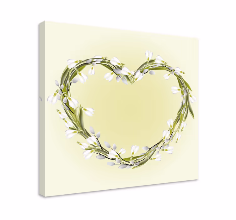 Blomst lerretsbilde blomstenes hjerte - Tenstickers