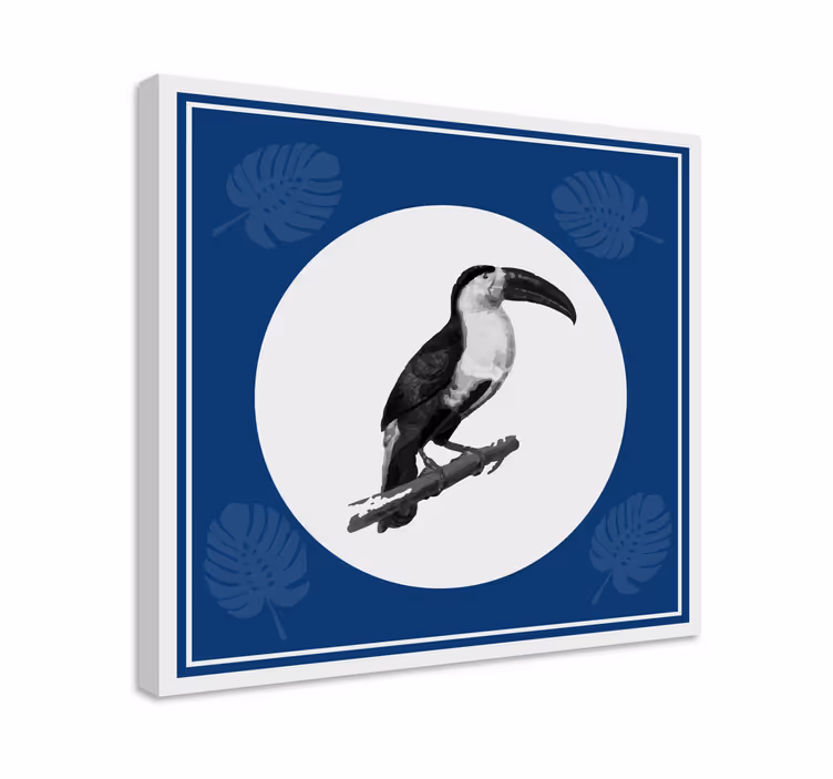 Fugle lerretsbilde tukan på gren - Tenstickers