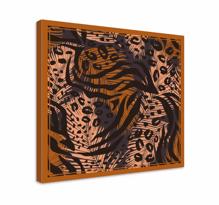 Leopardmønster på blader lerretsbilde - Tenstickers