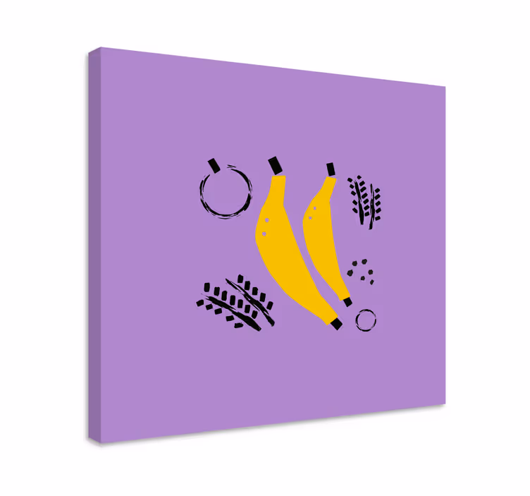 Frukt stillbilde lerretsbilde gule bananer design - Tenstickers