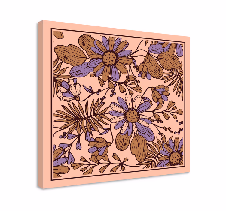 Blomst lerretsbilde mild blomsterkomposisjon - Tenstickers