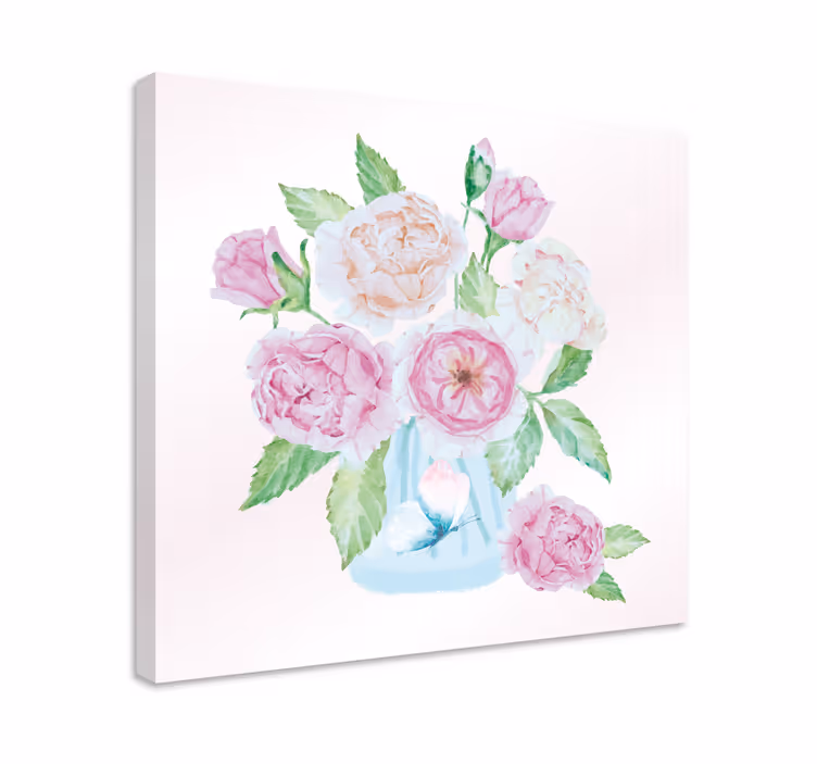Blomst lerretsbilde floral bukettarrangement - Tenstickers