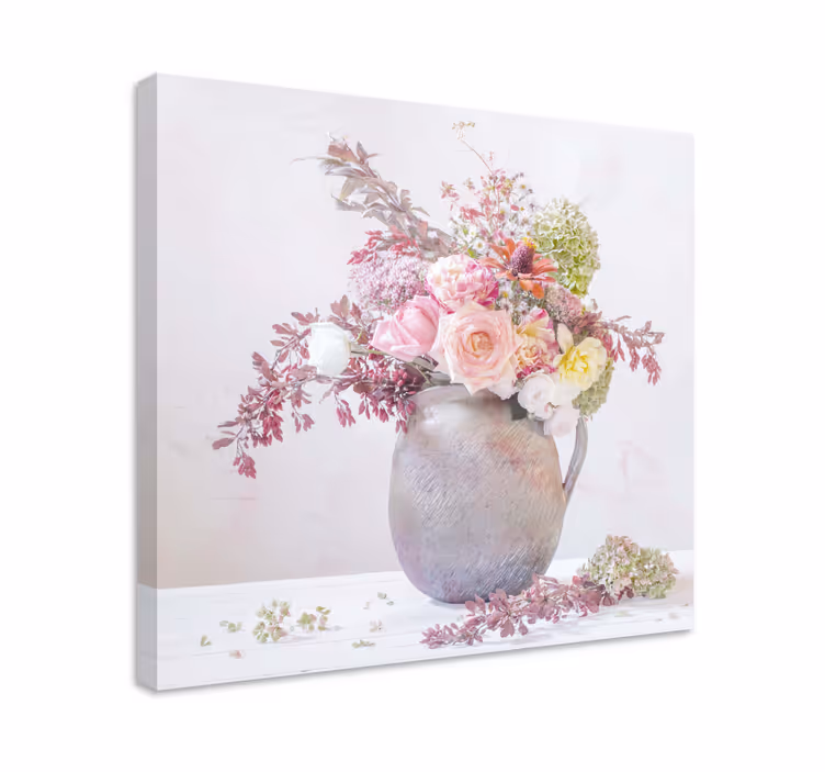 Blomst lerretsbilde botanisk komposisjon grace - Tenstickers