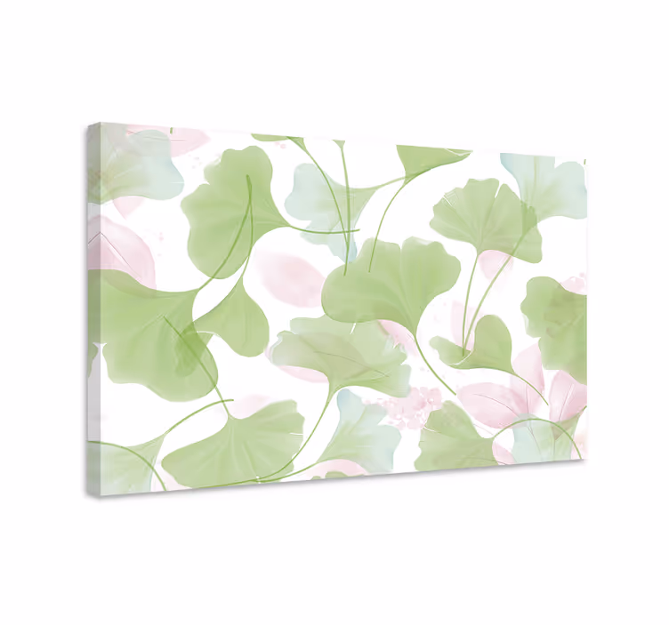 Blomst lerretsbilde ginkgo bladmotiv - Tenstickers