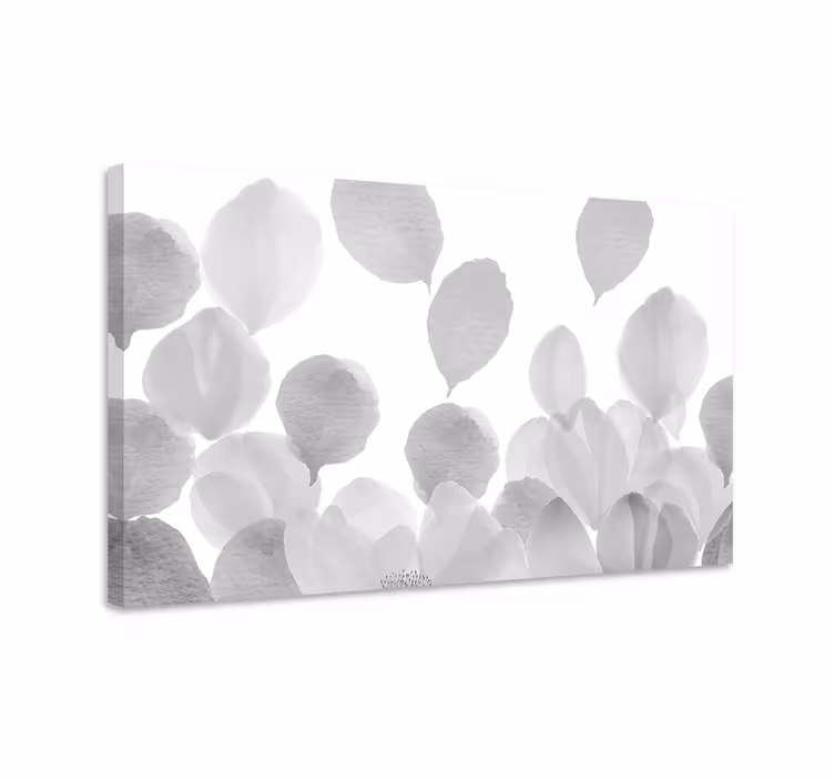 Blomst lerretsbilde myke blomstersilhuetter - Tenstickers