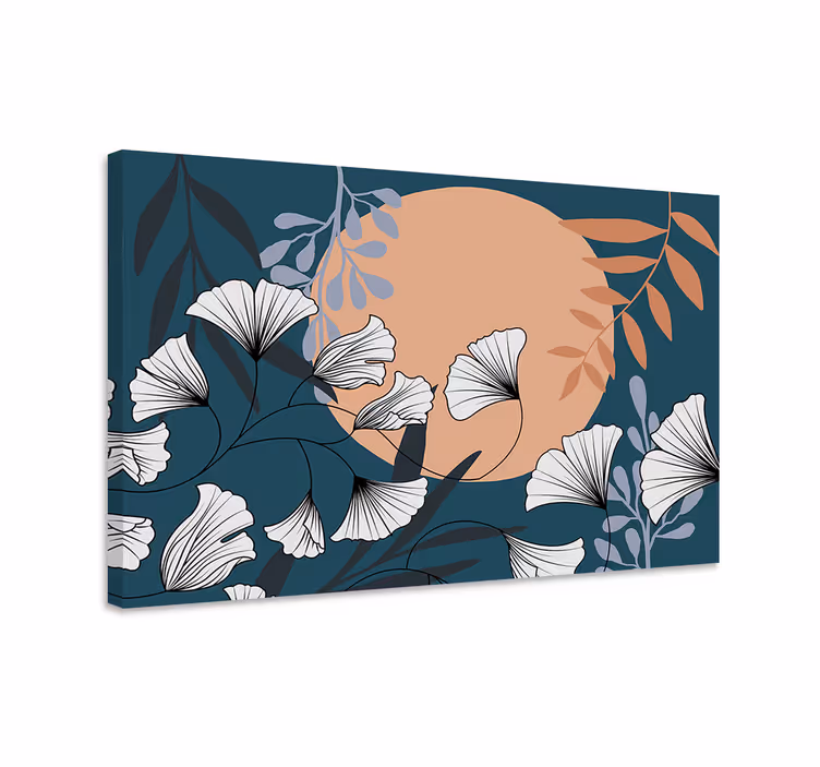 Elegant blomsteroppsett blomst lerretsbilde - Tenstickers