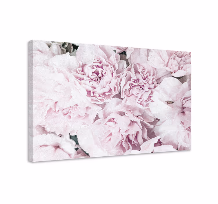 Elegant rosa peoner blomsterdesign lerretsbilde blomster - Tenstickers