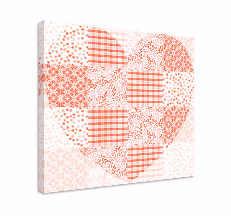 Frukt stillbilde lerretsbilde patchwork hjerte design - Tenstickers