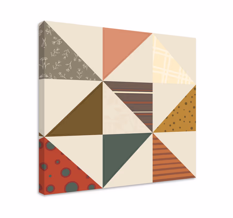 Buddha lerretsbilder med geometrisk mosaikk - Tenstickers