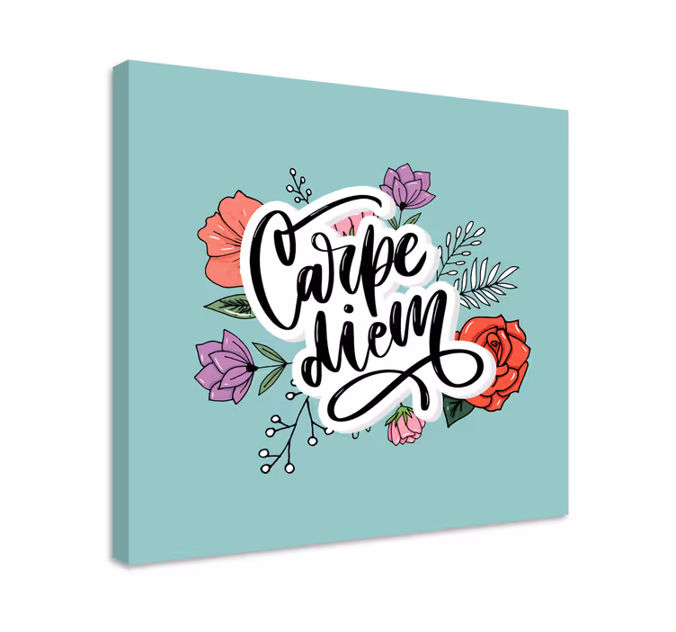 Lerretsbilde sagn carpe diem blomster - Tenstickers
