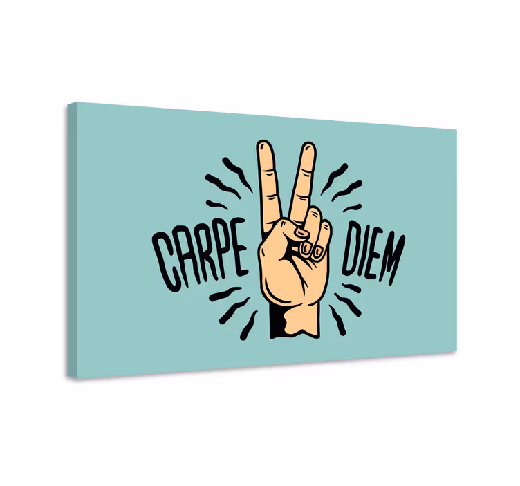 Carpe diem håndbevegelse lerretsbilde sagn - Tenstickers
