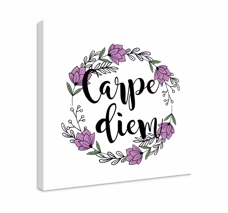 Lerretsbilde sagn med blomstrende sitatdesign - Tenstickers